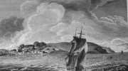 PADSTOW FROM THE HARBOUR; Insc TO Rev CHARLES PRIDEAUX BRUNE