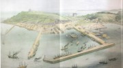 FALMOUTH HARBOUR SHEWING WORKS OF DOCK COMPANY TO BE COMPLETED IN 1866 James Abernethy Esq Engineer in Chief J R Kellock