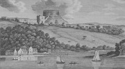 TREMATON CASTLE FROM THE RIVER LYNER;                                  HISTORY OF CORNWALL  above