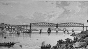 ROYAL ALBERT RAILWAY BRIDGE At SALTASH 1855 in CONSTRUCTION