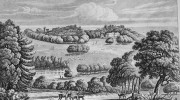 THIS VIEW OF WERRINGTON PARK insc to HUGH PERCY DUKE OF NORTHUMBERLAND by CS GILBERT; crest