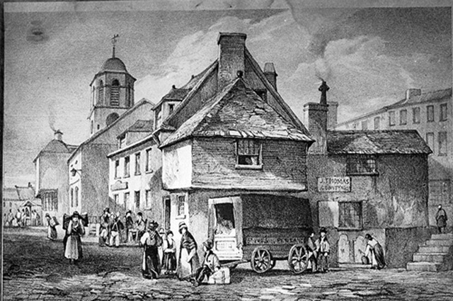 THE OLD MARKET HOUSE PENZANCE; TAKEN DOWN 1836