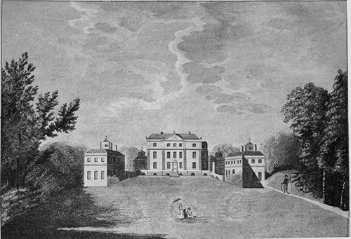THE EAST VIEW OF HIS MANSION AT TEHIDY; Insc to FRANCIS LORD DE DUNSTANVILLE