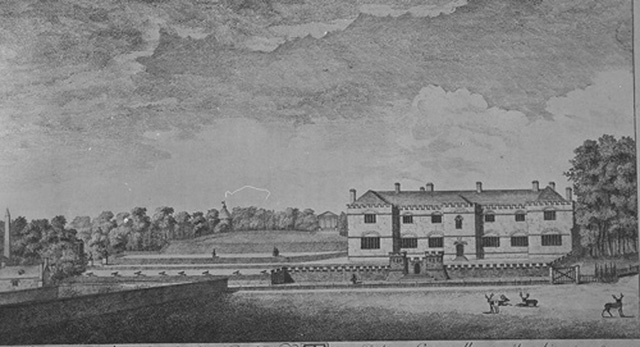 EAST VIEW OF PLACE HOUSE PADSTOW CORNWALL; Insc TO HUMPHREY PRIDEAUX