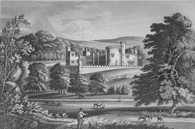 THE NORTH EAST VIEW OF CAERHAYES CASTLE insc TO JOHN BETTESWORTH TREVANION