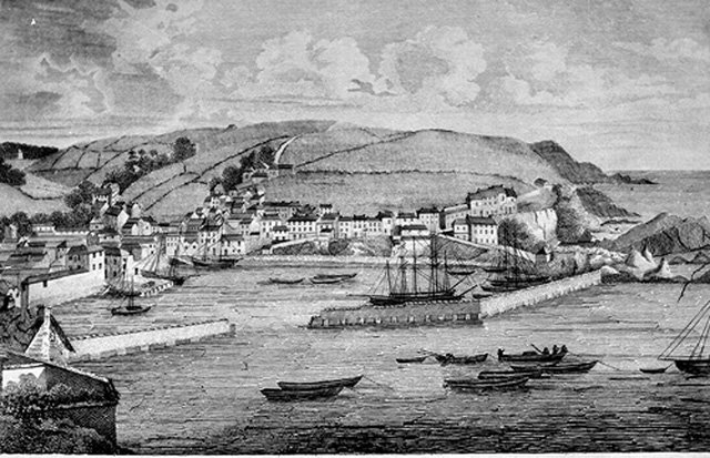 VIEW OF MEVAGISSEY insc TO THE INHABITANTS