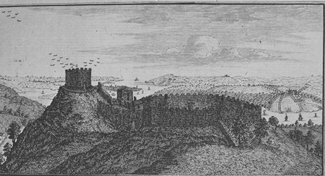 North West View of Trematon Castle   (below)                                       Vol. II page 146 top right